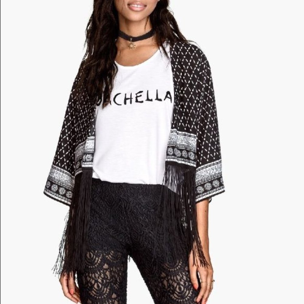 H&M Coachella Fringed Kimono
